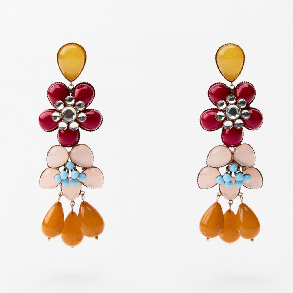 Zara Pierced Statement Earrings NEW IN BOX